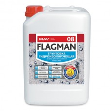 Грунтовка гидроизолирующая бесцветная, 10л (10,0 кг) MAV FLAGMAN 08 (Мав Флагман)